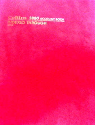 Collins 10926 3880 Index Through Account Book 84 leaf A4 Red
